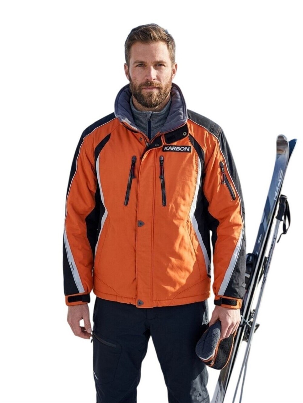 Karbon Canada Thermore Insulated Removable Sleeves Ski Snowboard Jacket Size L